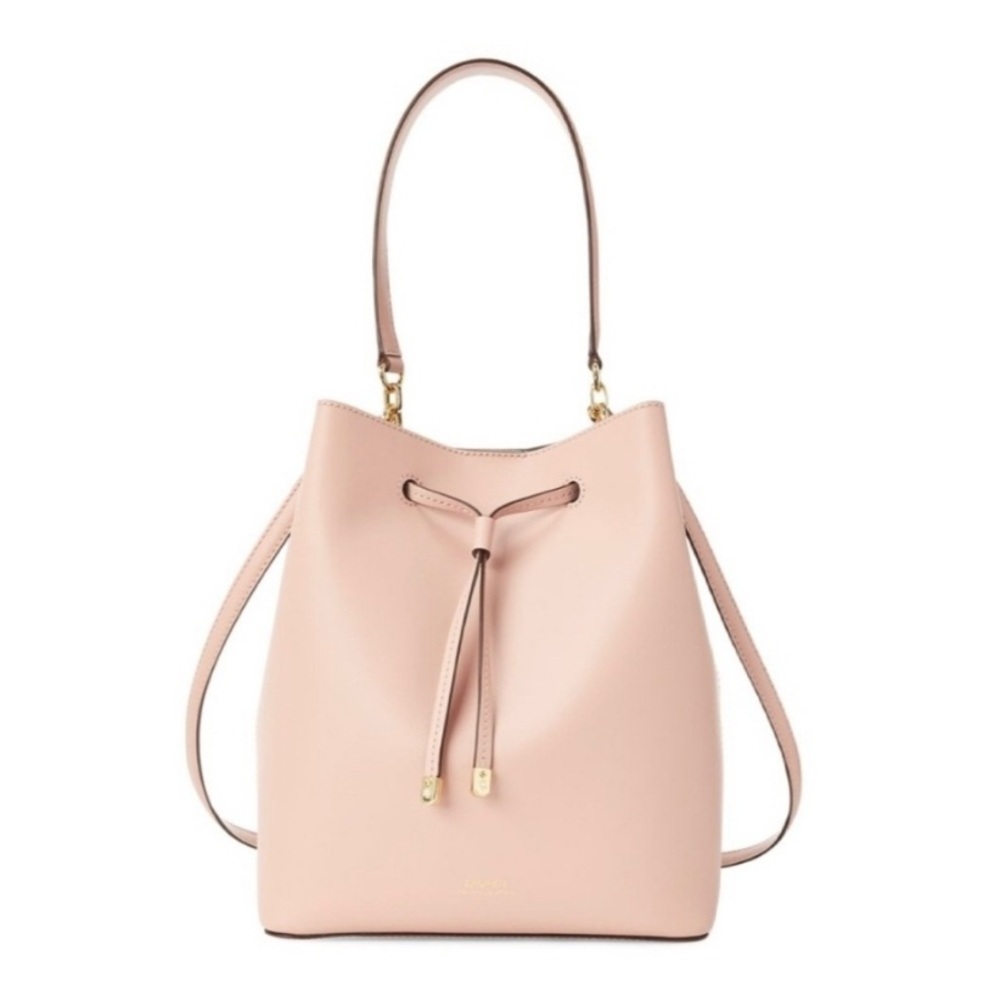 Ralph Lauren Pink Dryden Debby Drawstring Bucket Bag